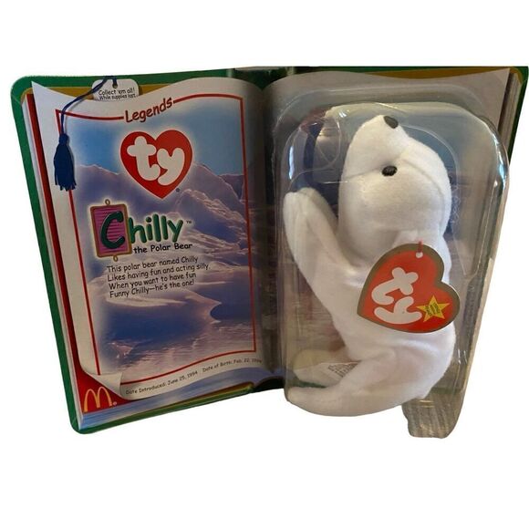 1999 The End Bear 1994 Chilly Polar Bear Mc Donald’s The Bear Ty Teenie Beanie B - Picture 8 of 8